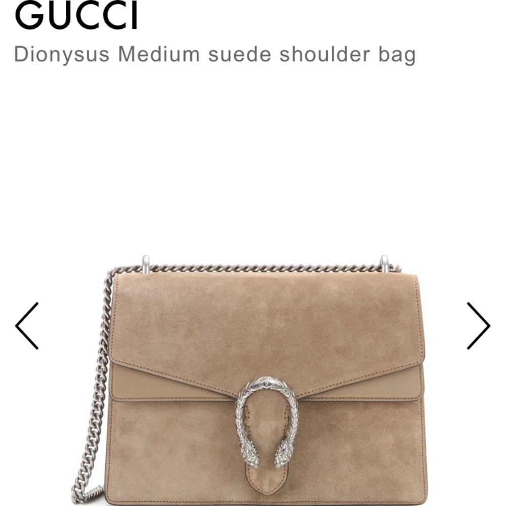Authentic Gucci Dyonisus Medium Suede Taupe